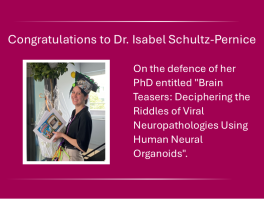 Dr. Isabel Schultz-Pernice celebrating the defence of her thesis
